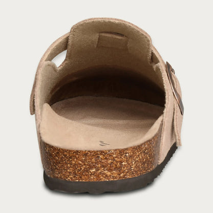 🥿 Women’s Cork Suede Mules Slippers – Classic Outdoor Comfort Shoes