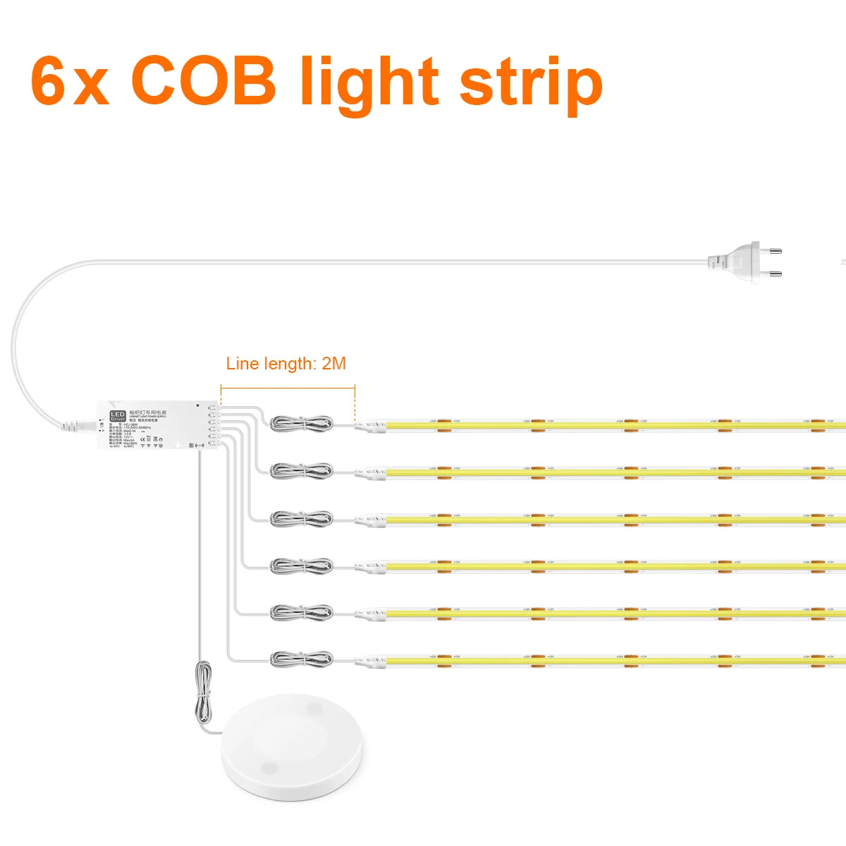 💡✋ Dimmable COB LED Cabinet Light | Touch & Motion ✨