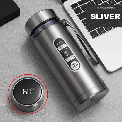 🌡️ Stainless Steel LED Temperature Thermos Bottle (500ML–1L) 💧✨