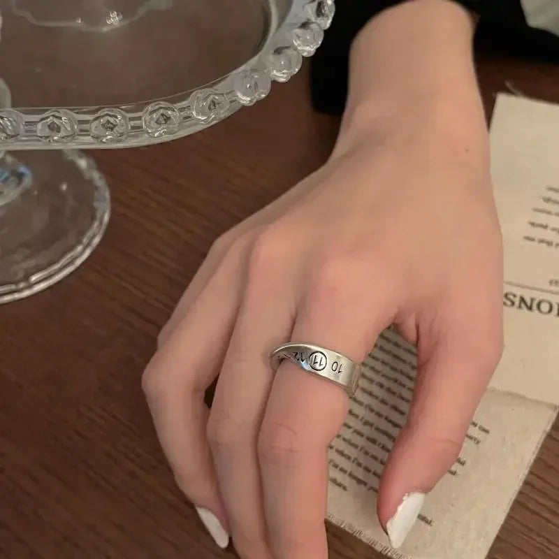 Irregular Twist Lucky Number Ring