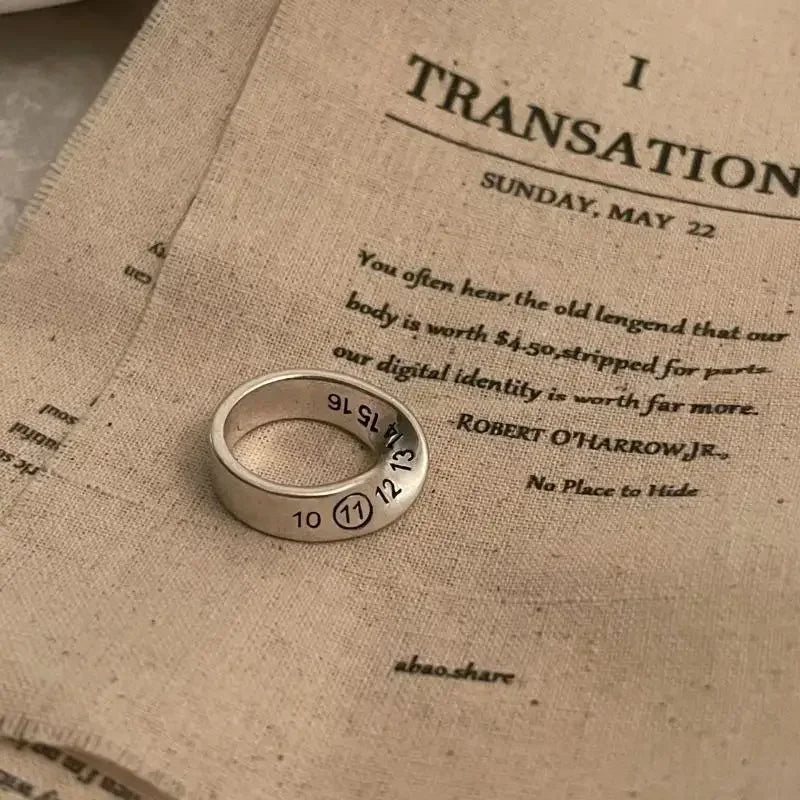 Irregular Twist Lucky Number Ring