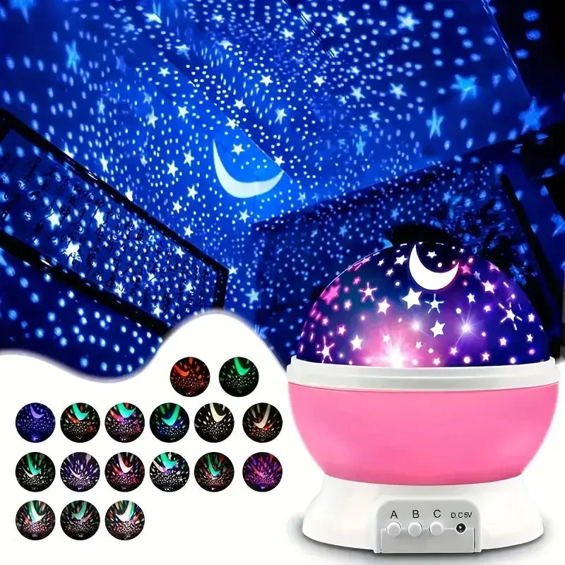 USB Starry Night Light Projector – 9 Color Modes