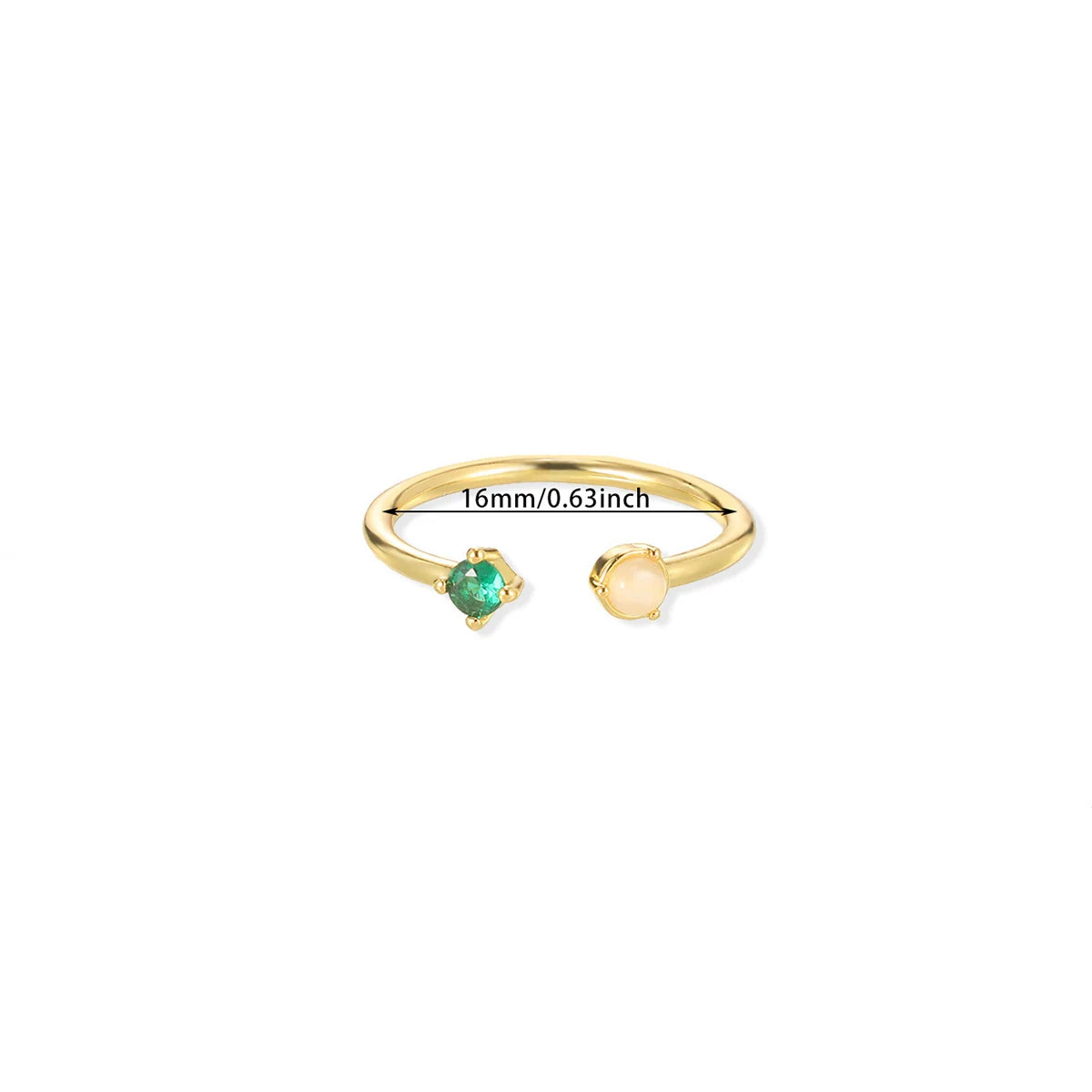 Gold Color Fruit Zirconia Adjustable Ring