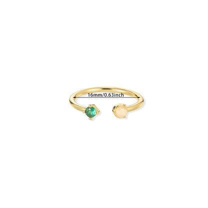Gold Color Fruit Zirconia Adjustable Ring