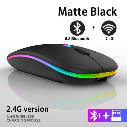 🖱️ Glomexia RGB Wireless Rechargeable Mouse (3600 DPI)