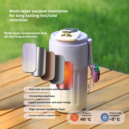 ☕ Smart Temperature Display Thermos Cup – 316 Stainless Steel