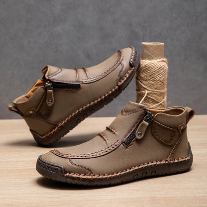 Handmade Leather Ankle Boots for Men