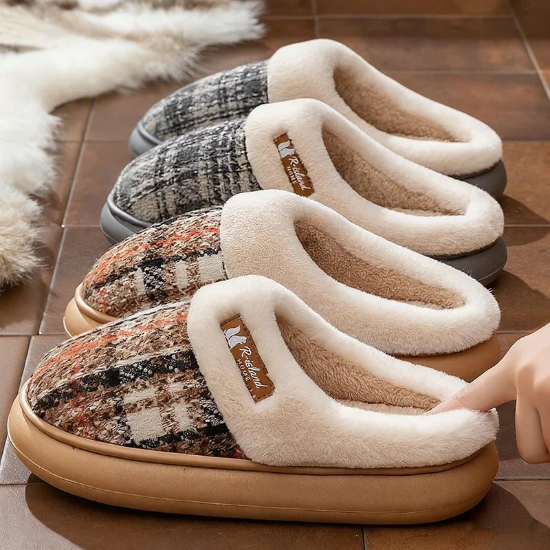 Women Fur Winter Slippers ❄️🥿 | Plush Warm EVA Sole