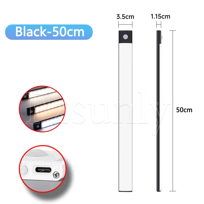 🌙💡 USB Motion Sensor Cabinet Light | Rechargeable ✨