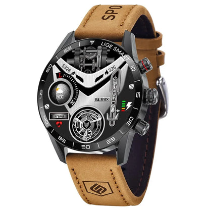 ⌚ LIGE Rugged Military GPS Smart Watch for Men | AMOLED HD | Bluetooth Call | Waterproof