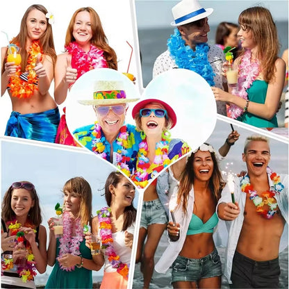 Hawaiian Flower Garland Lei | Tropical Party Decoration | GLOMEXIA