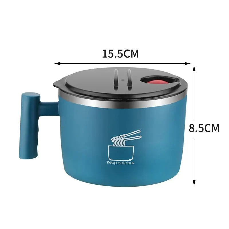 🍜 ✨ Glomexia Stainless Steel Noodle Bowl with Lid