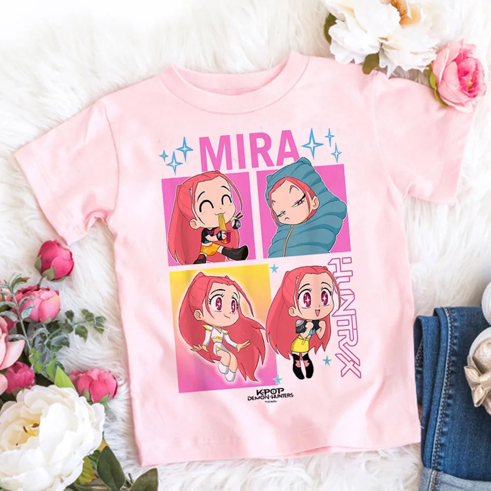 🧒🎤 Kids Anime Style Cartoon T-Shirt 👕✨