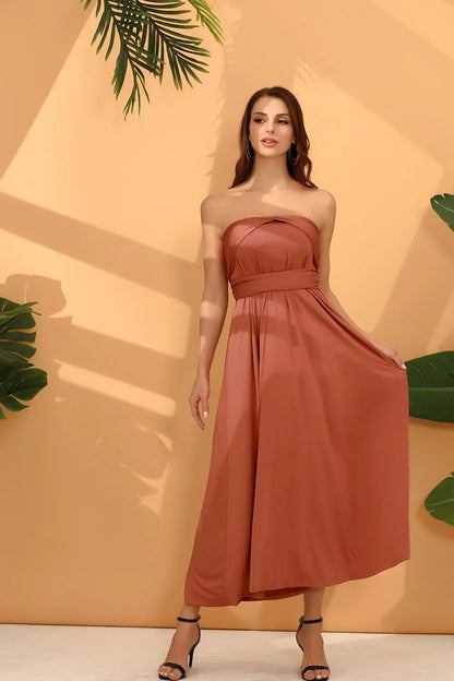 Women’s Multiway Wrap Maxi Dress – Convertible Boho Party Gown