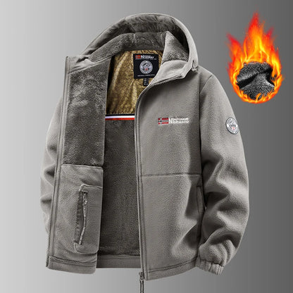 Men’s Windproof Thermal Fleece Jacket 🧥 Outdoor Winter Wear