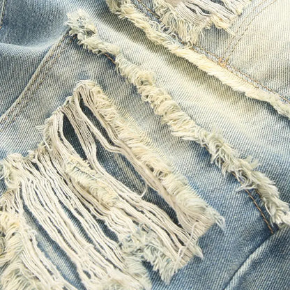 👖 Slim Fit Ripped Denim Jeans