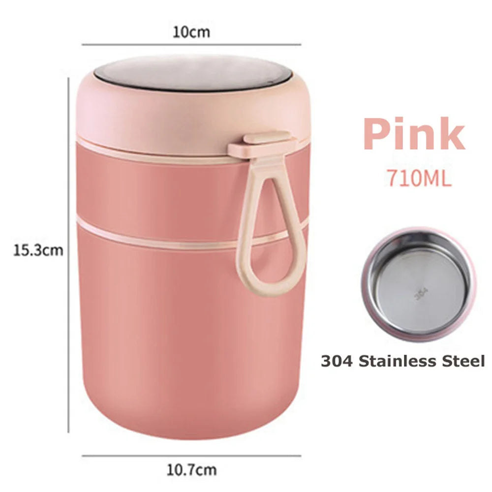 Insulated Stainless Steel Food Jar 🍲 | Leakproof Lunch Container