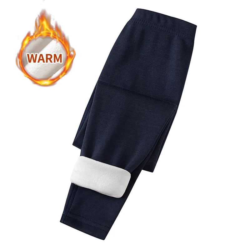 Premium Kids Winter Plush Warm Leggings – Thick & Comfortable (3/1Pc)