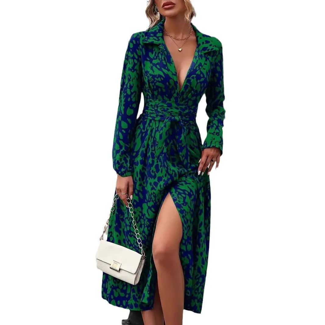👗 Polo Neck A-Line Casual Dress
