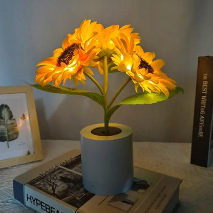 Rechargeable Sunflower LED Night Lamp