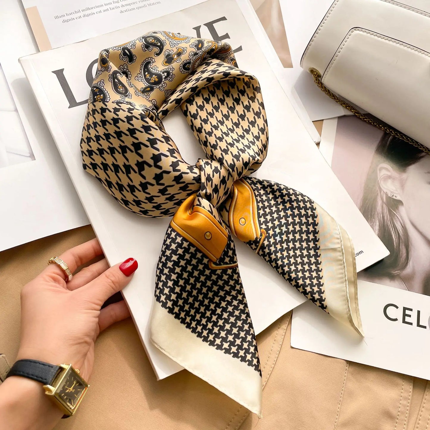 Women’s Luxury Silk Square Scarf Neckerchief