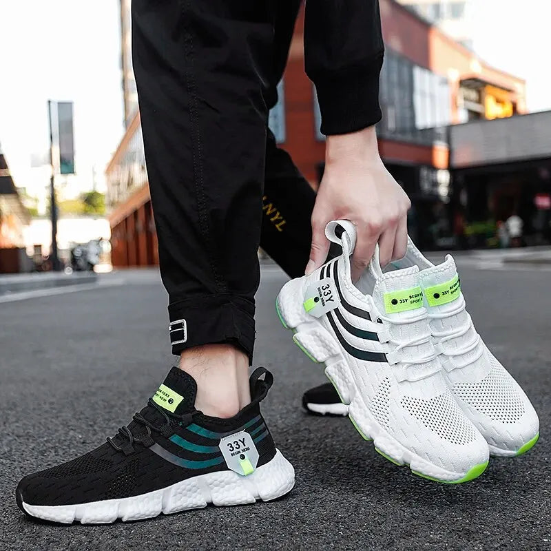 Men’s Lightweight Running Shoes | Breathable Air Mesh Sneakers with Anti-Odor & Durable TPR Sole