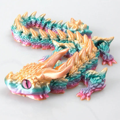 3D Printed Articulated Magic Dragon – Movable Joint Fidget Toy