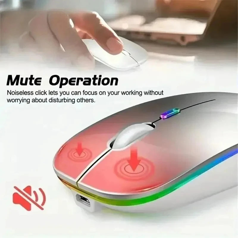 🖱️ ✨ Glomexia Dual-Mode Wireless Mouse (Bluetooth + 2.4G)
