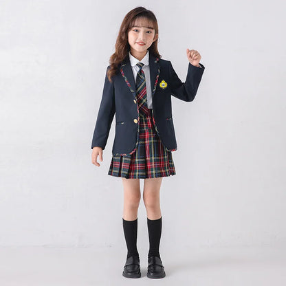 Kids Plaid Coat Set – Autumn Casual Outfit