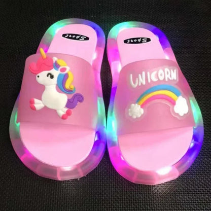 Kids Cartoon Light Slippers 🦄✨