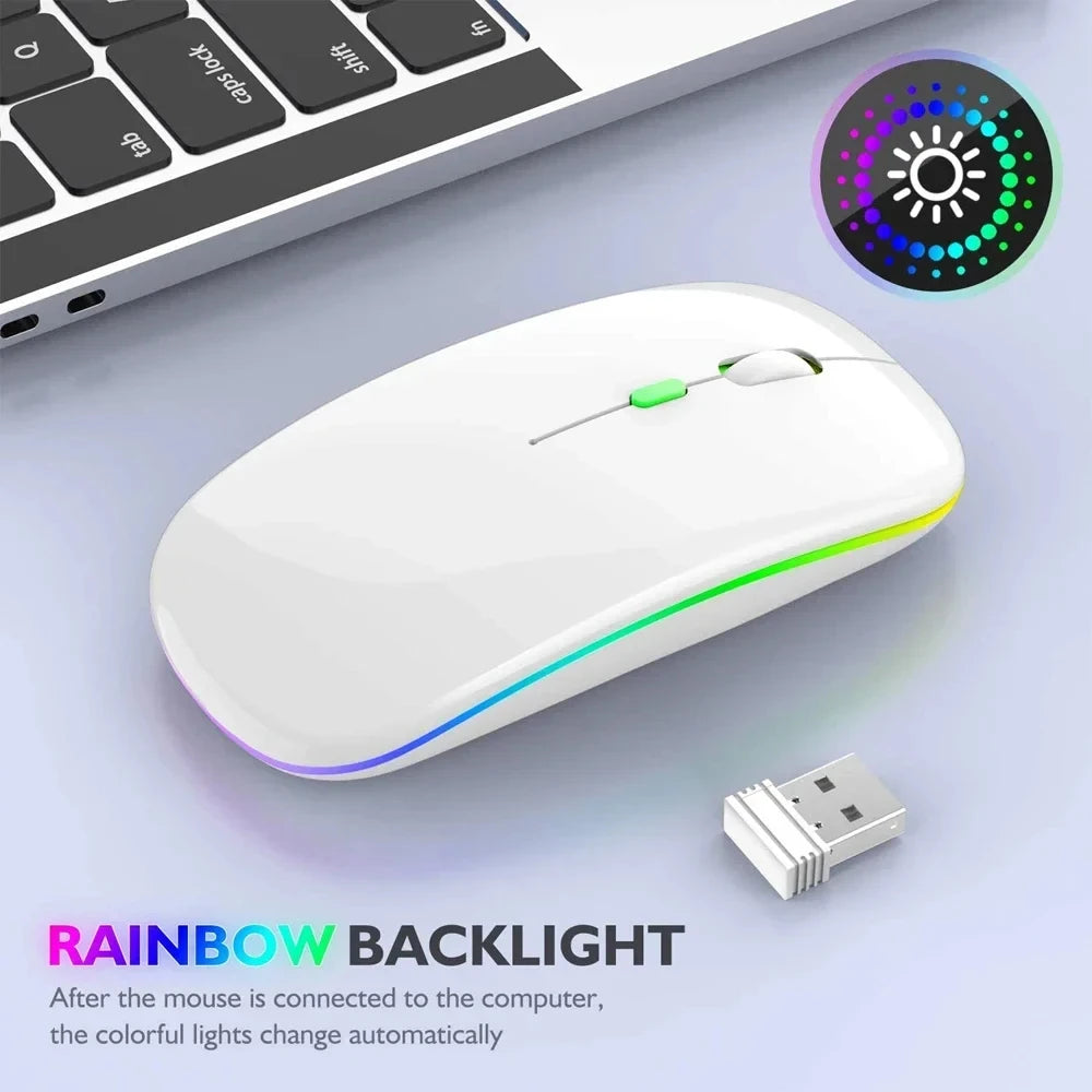 🖱️ ✨ Glomexia Dual-Mode Wireless Mouse (Bluetooth + 2.4G)