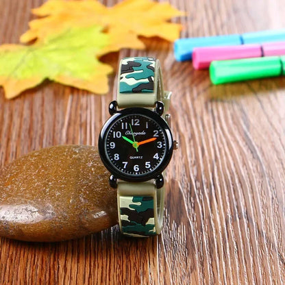 🌍 Glomexia – Camo Kids Cartoon Watch ⌚🎒