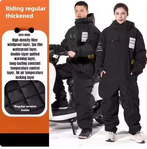 Winter Waterproof One-Piece Ski Suit ❄️ Windproof Warm Gear