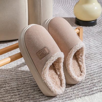 Women Winter Platform Slippers ❄️🥿 | Plush Faux Suede
