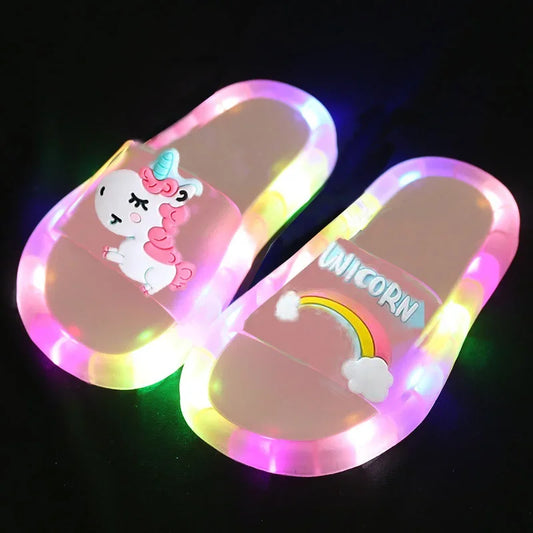 Kids Cartoon Light Slippers 🦄✨