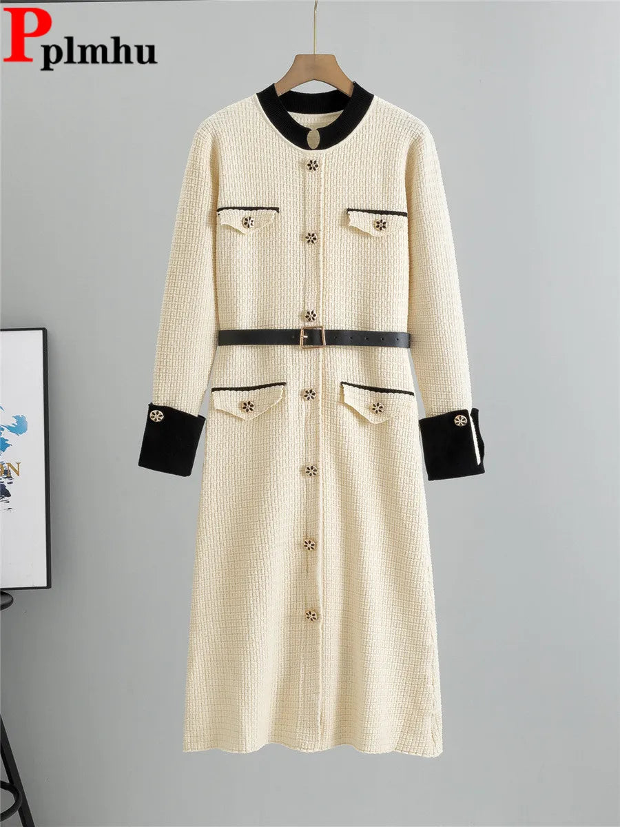 ✨ Knitted Slim Midi Dress for Women