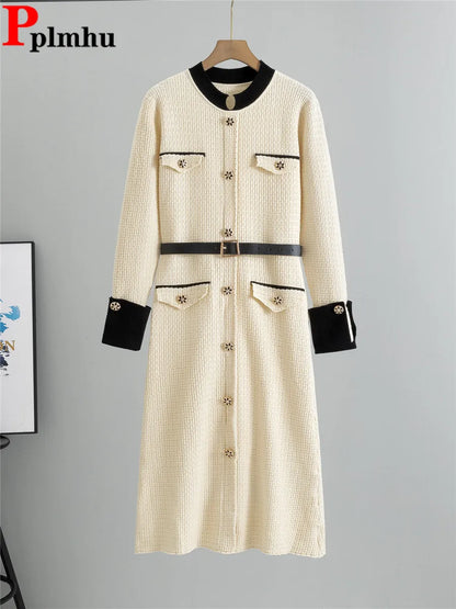 ✨ Knitted Slim Midi Dress for Women