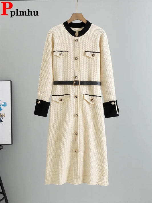 ✨ Knitted Slim Midi Dress for Women
