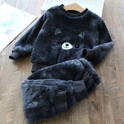 Premium Kids Bear Winter Pajama Set (2-Piece)