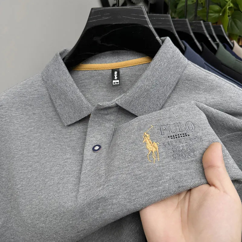 👔❄️ Men’s Formal Cotton Polo | Winter Business Style ✨