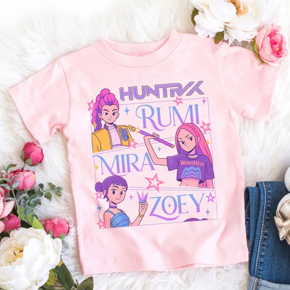 🧒🎤 Kids Anime Style Cartoon T-Shirt 👕✨