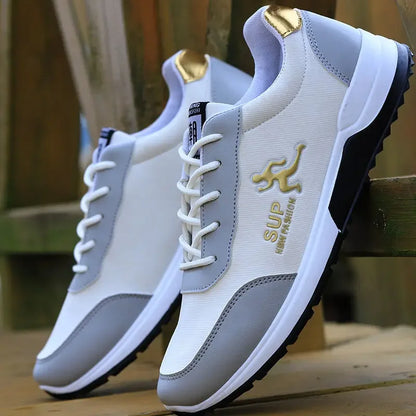 Men’s Tennis Shoes for Hard Court | Breathable Canvas Sports Sneakers | Durable Rubber Sole Athletic Shoes