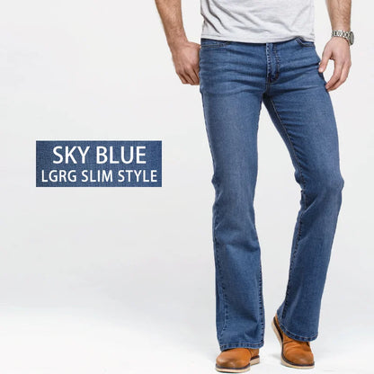 🔥 Men’s Slim Fit Bootcut Jeans – Stretch Denim Casual Pants