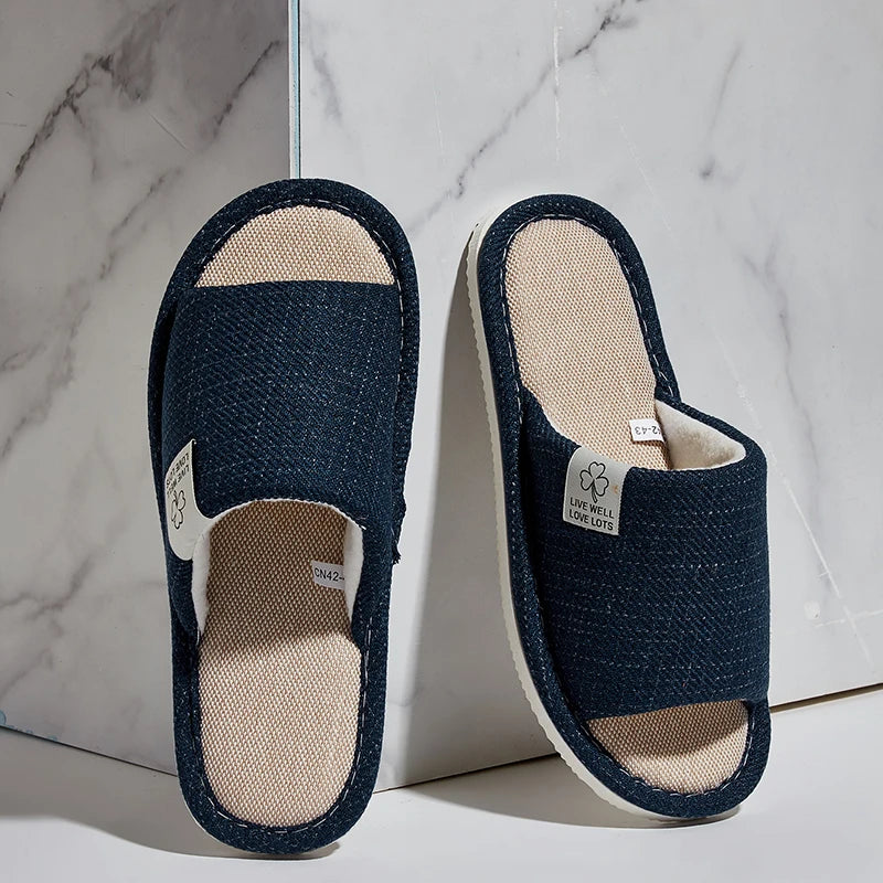 🩴 Men’s Hemp Fabric Indoor Slippers 🌿