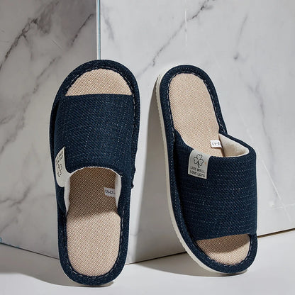 🩴 Men’s Hemp Fabric Indoor Slippers 🌿