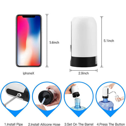 💧 ✨ Glomexia USB Water Bottle Pump