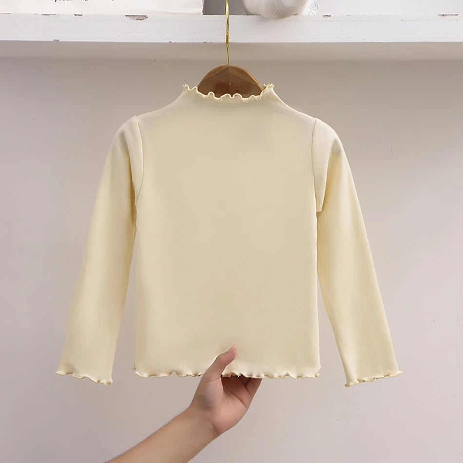 Premium Girls Black Fungus Edge Long Sleeve T-Shirt