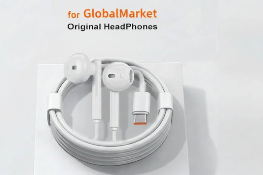 🎧 GlobalMarket Premium Wired In-Ear Earphones – Type-C & 3.5mm Universal Headset for Smartphones