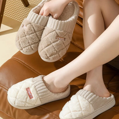 Women Winter Indoor Slides ❄️🥿 | Warm Plush EVA Slippers