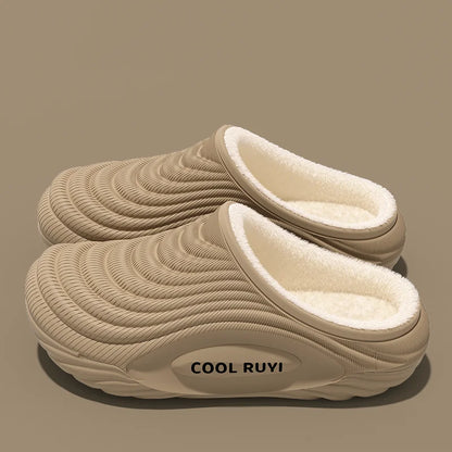 Winter Plush EVA Home Slippers ❄️🥿 | Warm Non-Slip Furry Slides